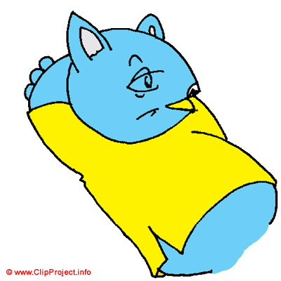 Blaue Katze Clipart Bild kostenlos