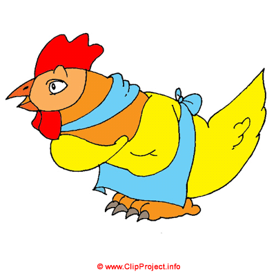 Huhn auf dem Bauernhof Clipart Bild kostenlos
