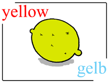 Bildwörterbuch yellow / gelb