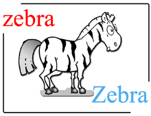 Bildwörterbuch Zebra / Zebra