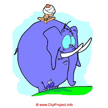 Elefant Cartoon / Clipart kostenlos