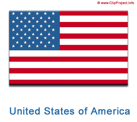 Fahne USA, Amerika / Clipart kostenlos Gif
