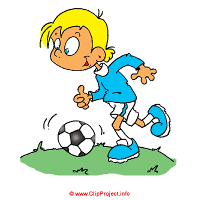 Kind spielt Fußball Clipart Bild kostenlos