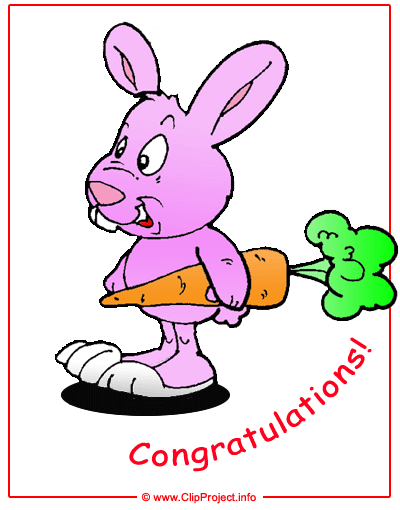 Kaninchen Cartoon Clipart zum Geburtstag
