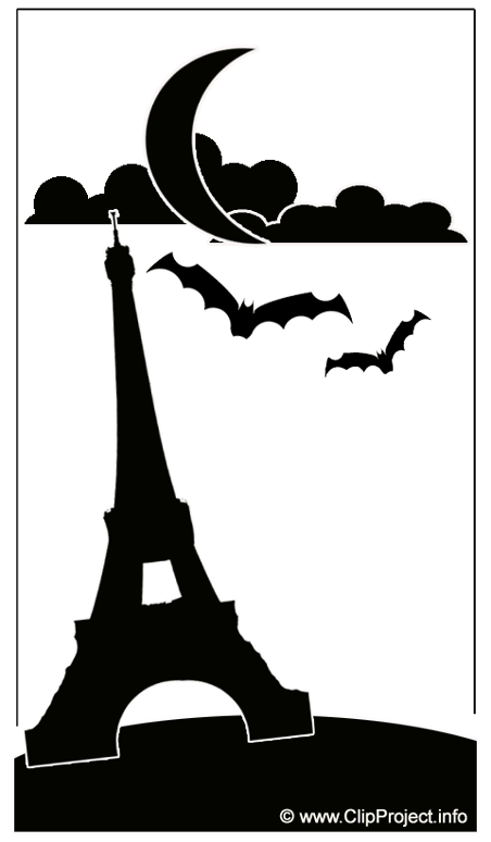 Halloween in Paris Clipart kostenlos