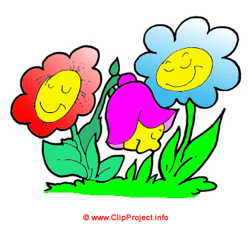 Lustige Blumen, Gif Clipart kostenlos herunterladen