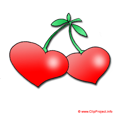 Herzkirschen Bild Clipart Hochzeit und Valentinstag