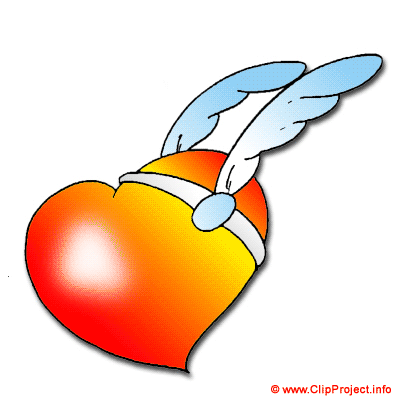 Herz mit Flügel Clipart zum Valentinstag