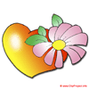 Herz und Blume Clipart
