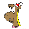 Pferd Cartoon zu Weihnachten