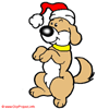 Cartoon Hund zu Weihnachten