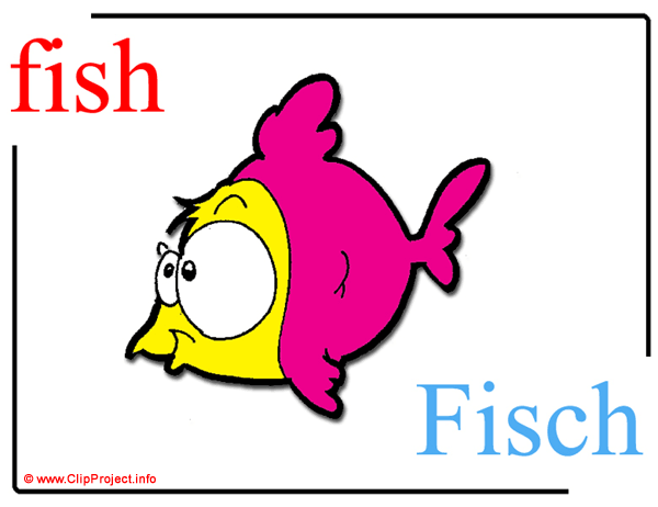 fish - Fisch / Printable Pictorial English - German Dictionary for Children / Englisch - Deutsch Bildwörterbuch für Kinder