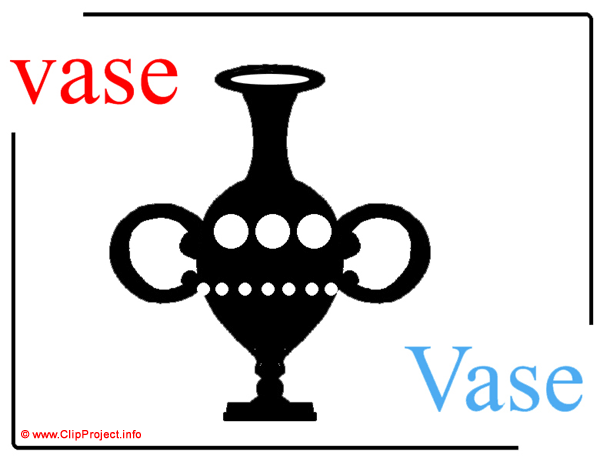 vase - Vase / Printable Pictorial English - German Dictionary / Englisch - Deutsch Bildwörterbuch / Clipart kostenlos
