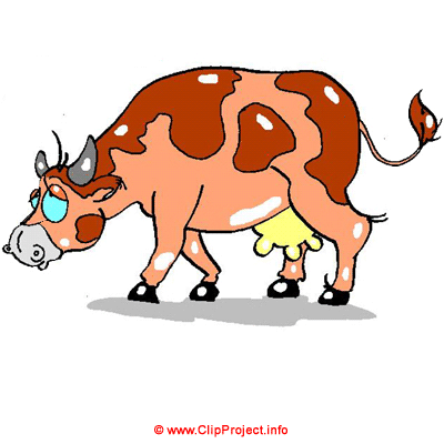 Kuh auf dem Bauernhof Clipart-Bild kostenlos